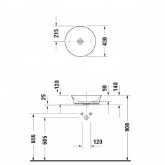 Duravit White Tulip Раковина чаша D430 мм, без перелива,, цвет: белый