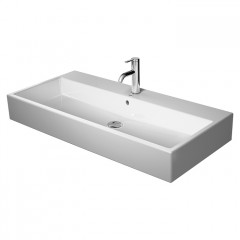 Duravit Vero Air Раковина 100cm, с переливом, с площадкой, с 1 отв. под смеситель, на столешницу, Цвет белый