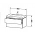 Duravit L-Cube База с раковиной 500x800x480, 2 выдв.ящика, American Walnut