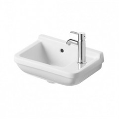 Duravit Starck 3 Раковина 400 x 260 мм, с 1 отв под смеситель СПРАВА, с переливом, с креплением, цвет белый