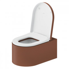 Duravit Millio Унитаз подвесной "Grooves" 370х570 мм, крепление в компл.,цвет матовая корица