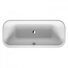 Duravit Happy D.2 Plus Ванна акриловая 1800х800мм, отдельностоящая, 2 наклона для спины, бесшовная акриловая панель,рама, цвет: белый