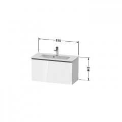 Duravit L-Cube/Ketho/ME by STARCK Раковина встраив 830мм, compact, с перелив, с 1 отв. под смес, Цвет белый