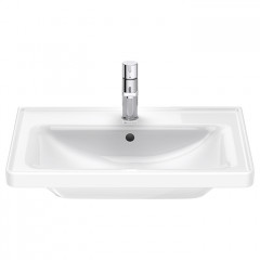 Duravit D-Neo Раковина накладная 650х480 мм, с переливом, с 1 отв. под смеситель, с WonderGliss, цвет: белый