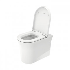 Duravit White Tulip Унитаз напольный 370х580х420 мм, безободковый, слив в стену, с WonderGliss, цвет: белый