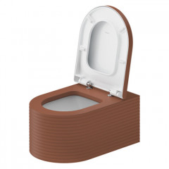 Duravit Millio Унитаз подвесной "Grooves" 370х570 мм, крепление в компл.,цвет матовая корица