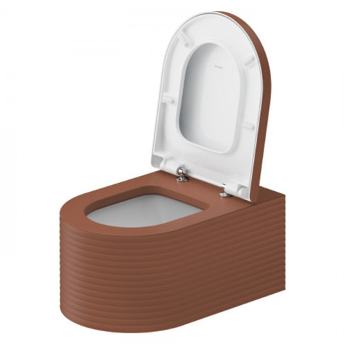 Duravit Millio Унитаз подвесной "Grooves" 370х570 мм, крепление в компл.,цвет матовая корица