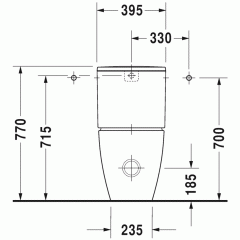 Duravit Me by Starck Унитаз моноблок 37х65 см, слив универсальный, с креплениями, цвет белый (СПЕЦЦЕНА)