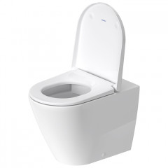 Duravit D-Neo Унитаз напольный 370х580х400 мм, безободковый, слив в стену, цвет: белый