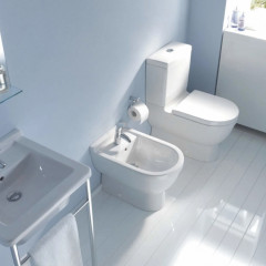 Duravit Starck 3 Биде напольное приставное 560х360 мм , с 1 отв. под смеситель, Цвет: белый