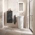 Duravit White Tulip Раковина ? 500 мм напольная, без отв под смес, с керам крышкой, без перелива, сифон, слив в пол, с WonderGliss, цвет: белый