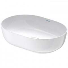 DURAVIT LUV Раковина 500х350 мм., для установки на столешницу, без отв для смесителя, без перел, с керамичес крышкой, с крепежом, цвет белый глянцевый
