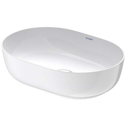 DURAVIT LUV Раковина 500х350 мм., для установки на столешницу, без отв для смесителя, без перел, с керамичес крышкой, с крепежом, цвет белый глянцевый