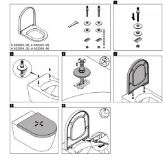 Duravit D-Code Сиденье для унитаза с крышкой удлиненное исполнение, сплошное усиленное крепление для сиденья, петли: нерж. Сталь, без микролифта