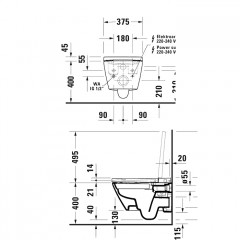 Duravit D-Neo Крышка Sensowash с возможностью подключения автосмыва, цвет белый (для унитаза 2502092096)