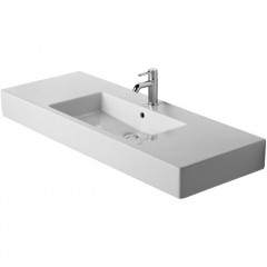 Duravit Vero Раковина для мебели с перел., с 1 отв. под смес., 1250x490мм !без упаковки!, Цвет: Белый (плохое качество раковины предупреждать клиента)