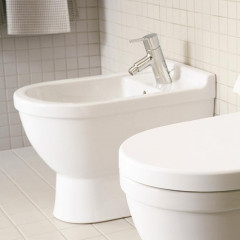 Duravit Starck 3 Биде напольное приставное 560х360 мм , с 1 отв. под смеситель, Цвет: белый