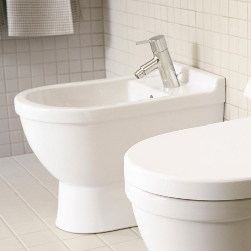 Duravit Starck 3 Биде напольное приставное 560х360 мм , с 1 отв. под смеситель, Цвет: белый