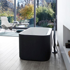 Duravit Happy D.2 Plus Ванна акриловая 1800х800мм, отдельностоящая, бесшовная панель, цвет: graphite supermatt