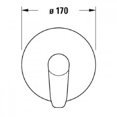 Duravit B.1 Смеситель для душа скрытого монтажа (наружная часть круг), цвет: хром
