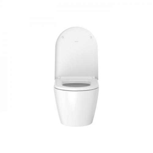 Duravit Me by Starck Сиденье для унитаза, с микролифтом, петли нерж сталь, цвет внутри-белый, снаружи-белый шелковисто-матовый