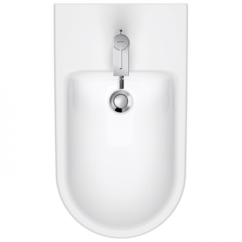 Duravit D-Neo Биде напольное 370x650х400 мм, с переливом, с 1 отв под смеситель, с WonderGliss, цвет: белый