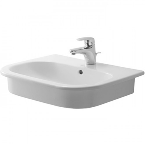 Duravit D-Code Раковина встр., для встраивания сверху, с перел., с 1 отв. под смес., 545x435мм, Цвет: Белый