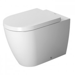 Duravit ME by Starck Унитаз напольный пристенный вариант, включая крепление, сток горизонтальный, 4,5 л., 370x600мм, Цвет: Белый