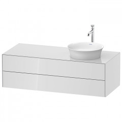 Duravit White Tulip Тумбочка подвесная, 408x1300x550 мм, 2 ящика, цвет: белый высокоглянцевый
