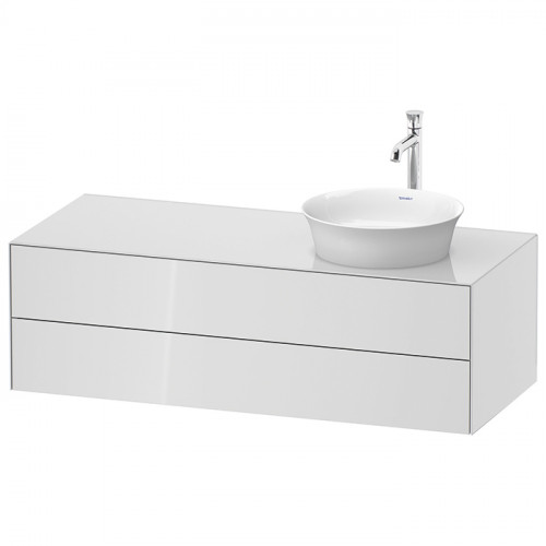 Duravit White Tulip Тумбочка подвесная, 408x1300x550 мм, 2 ящика, цвет: белый высокоглянцевый