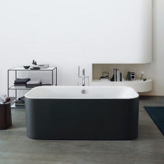 Duravit Happy D.2 Plus Ванна акриловая 1800х800мм, отдельностоящая, бесшовная панель, цвет: graphite supermatt