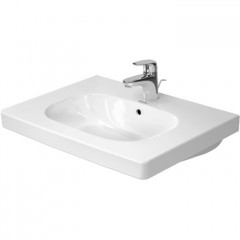 Duravit D-Code Раковина для мебели,с перел., с 1 отв. под смес., 650x480мм, Цвет: Белый