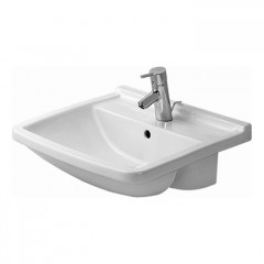 Duravit Starck III Раковина полувстраиваемая 550х460 мм. с переливом, с 1 отв под смеситель, цвет белый