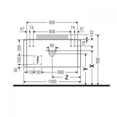 Duravit Happy D.2 Plus Тумба подвесная 354x1000x480мм 1 ящик, цвет: белый глянцевый