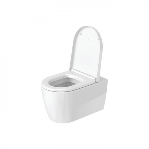 Duravit Me by Starck Сиденье для унитаза, с микролифтом, петли нерж сталь, цвет внутри-белый, снаружи-белый шелковисто-матовый