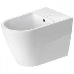 Duravit D-Neo Биде напольное 370x650х400 мм, с переливом, с 1 отв под смеситель, с WonderGliss, цвет: белый