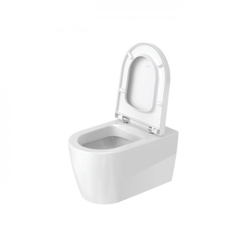 Duravit Me by Starck Сиденье для унитаза, с микролифтом, петли нерж сталь, цвет внутри-белый, снаружи-белый шелковисто-матовый