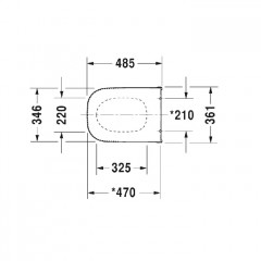 Duravit D-Code Сиденье для унитаза удлиненное , без микролифта, цвет белый