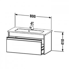 Duravit Ketho База под раковину 410x800x385, 1 выдв.ящик, цвет серо-коричневый