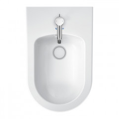 Duravit White Tulip Биде напольное 370x580х420 мм, с переливом, с 1 отв под смеситель, цвет: белый
