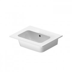 Duravit ME by STARCK Раковина накладная 530х430мм с переливом, без отв под смес, с WonderGliss, цвет: белый