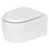 Duravit Qatego Унитаз подвесной безободковый 370х570 мм, с креплением Durafix.с установленными петлями из нерж. стали, цвет белый