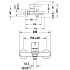 Duravit D-Neo Смеситель для ванны, настенный, с автом. перекл. цвет: хром