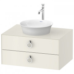 Duravit White Tulip Тумбочка подвесная, 408x800x550 мм, 2 ящика с ручкой, цвет: Nordic White HighGloss
