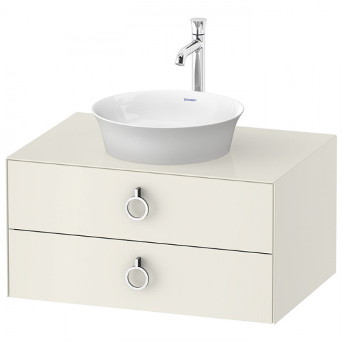 Duravit White Tulip Тумбочка подвесная, 408x800x550 мм, 2 ящика с ручкой, цвет: Nordic White HighGloss