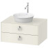 Duravit White Tulip Тумбочка подвесная, 408x800x550 мм, 2 ящика с ручкой, цвет: Nordic White HighGloss