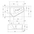 DURAVIT PAIOVA 5 Ванна угловая 1770х1300х580 мм., левая, с бесшовной панелью и рамой, акрил, цвет белый