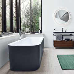 Duravit Happy D.2 Plus Ванна акриловая 1800х800мм, отдельностоящая, бесшовная панель, цвет: graphite supermatt