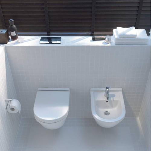 Duravit Starck 3 Биде подвесное 540х360 мм, с 1 отв под смеситель, крепления Durafix, (без инсталл крепление 006500), цвет белый (СПЕЦЦЕНА)