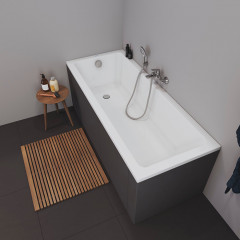 Duravit D.1 Ванна 1500х700хh420 мм , встроенная,, с одним наклоном спинки, санитарный акрил, цвет белый